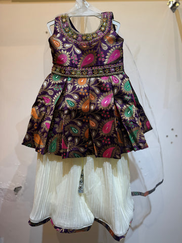 Wine paisley banarasi palazzo set