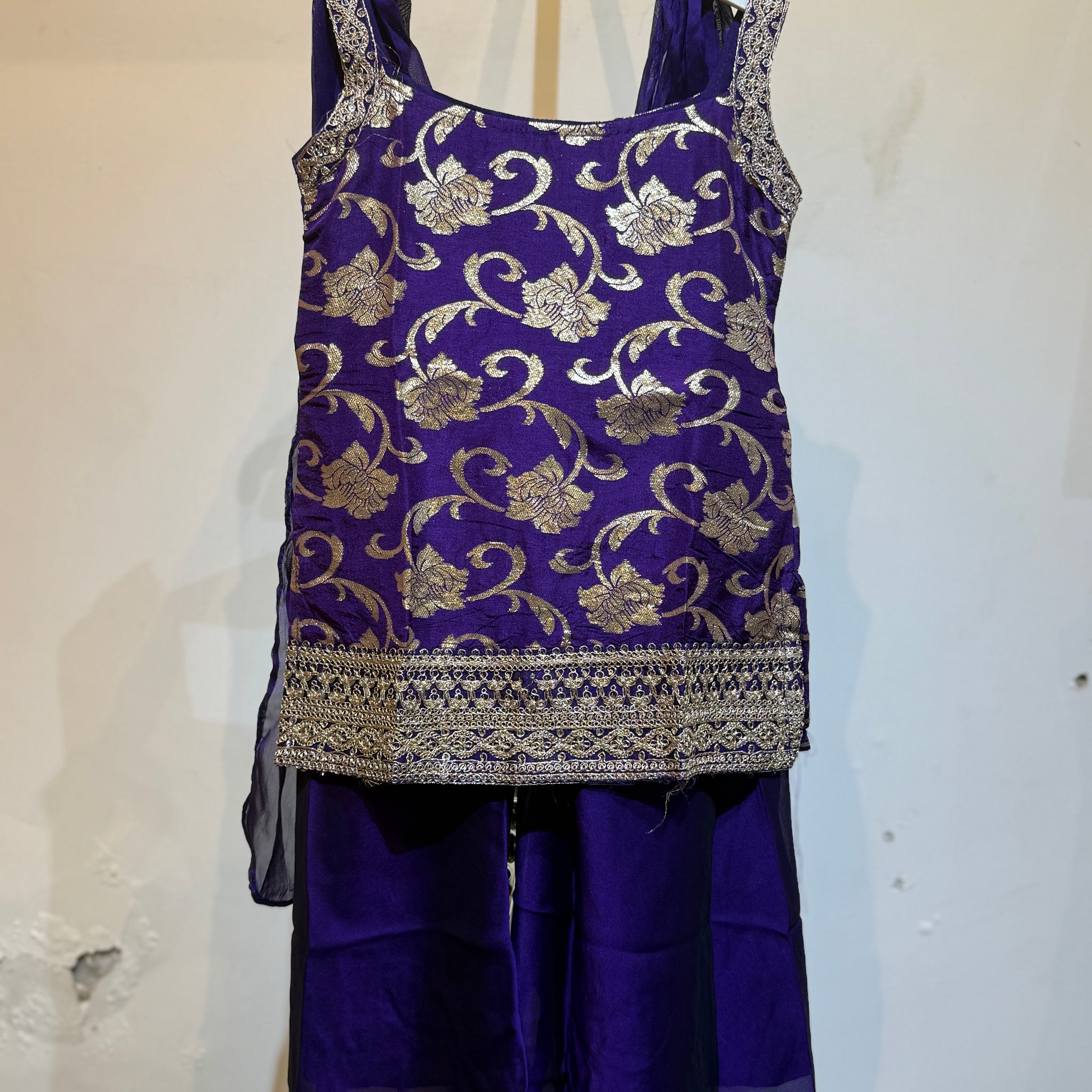 Banarasi Purple Premium shrarara