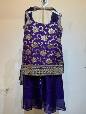 Banarasi Purple Premium shrarara
