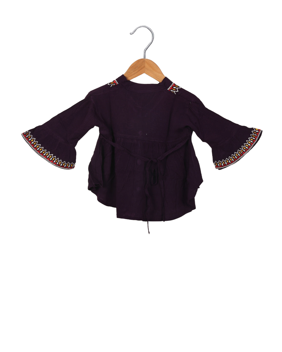 Fasionable Purple Embroidery Top