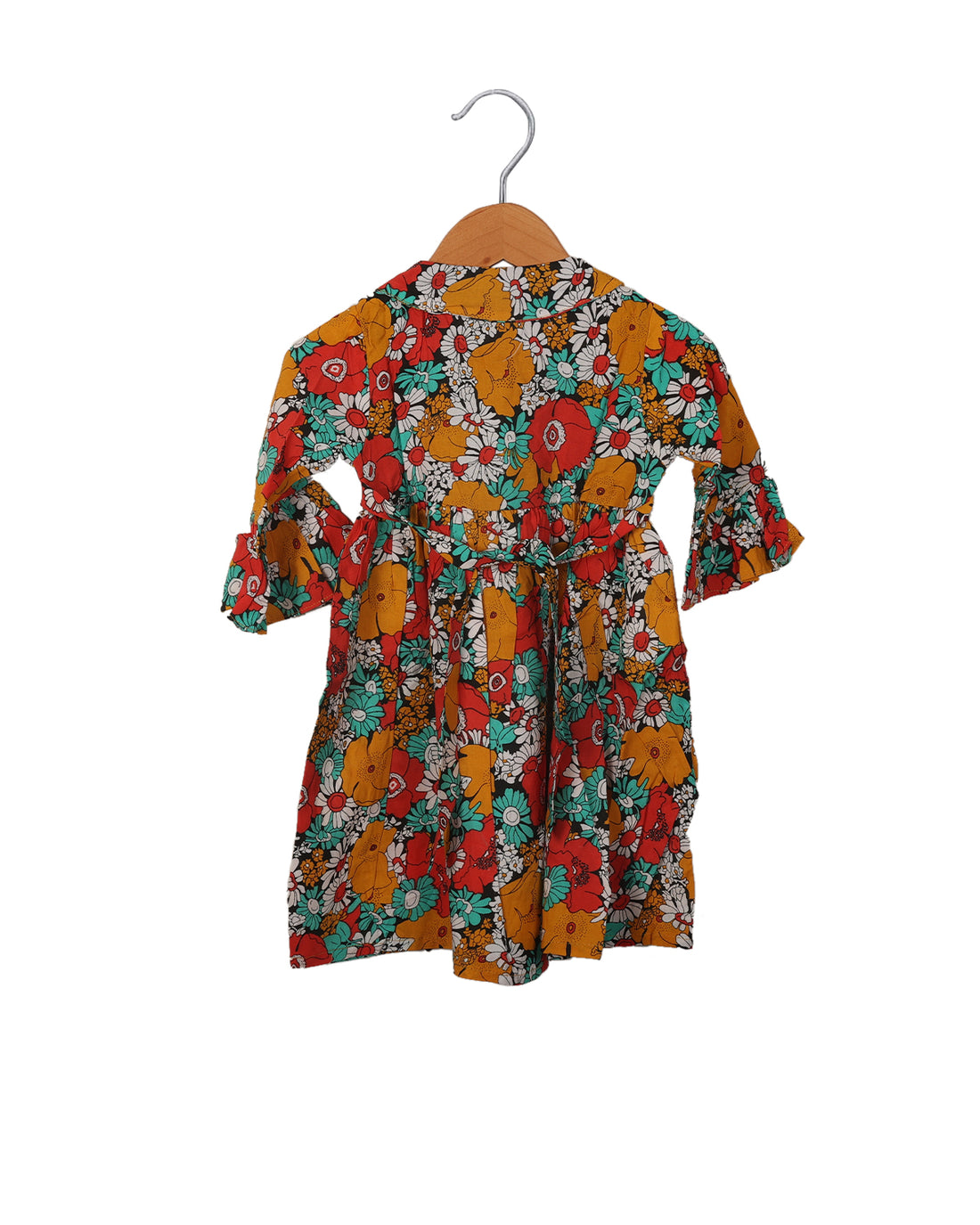 Orange Yellow Floral Frock