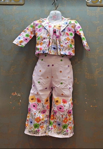 3 piece baby pink  Garden theme co-ard set