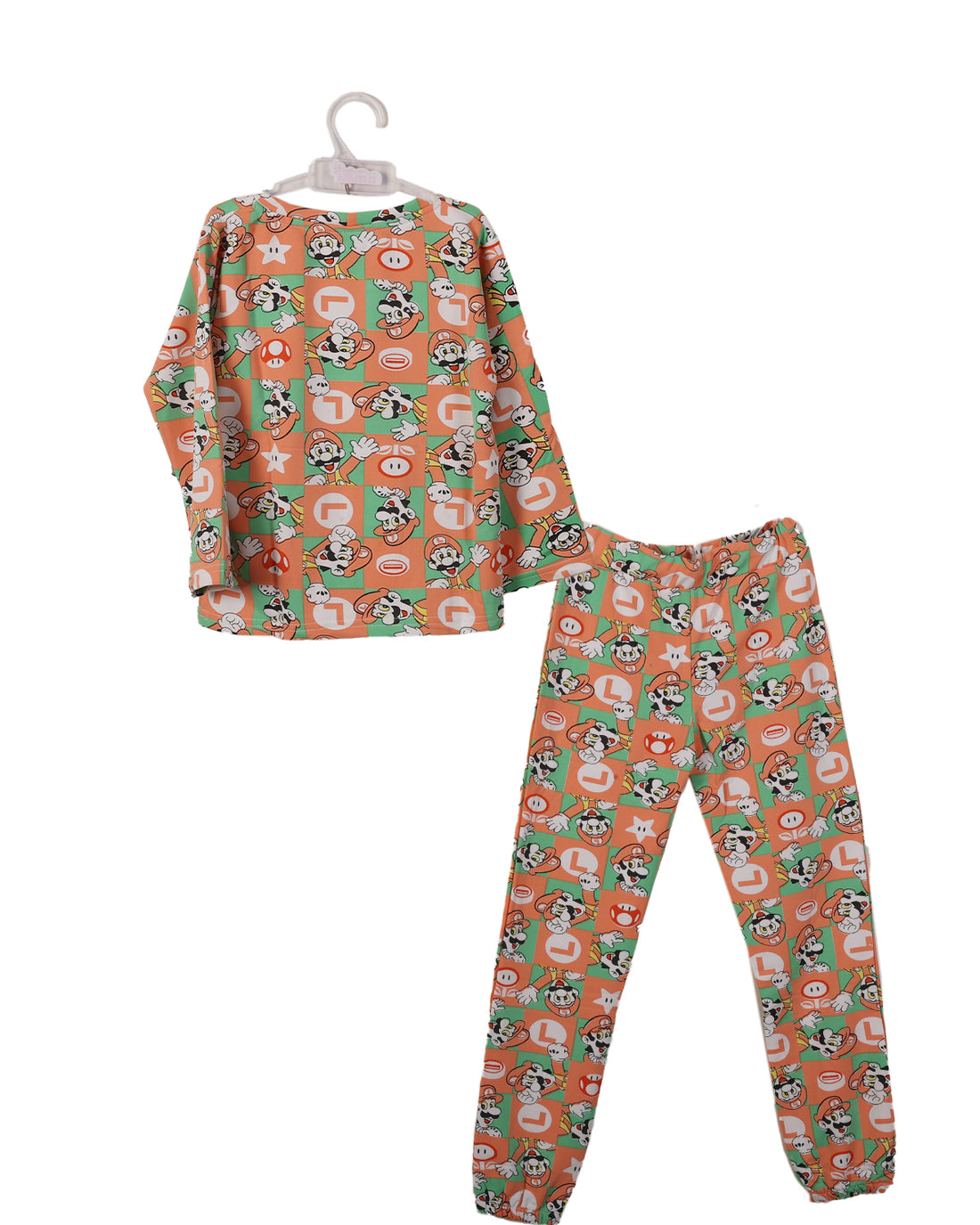 Orange Mario Co ord Set For Boys