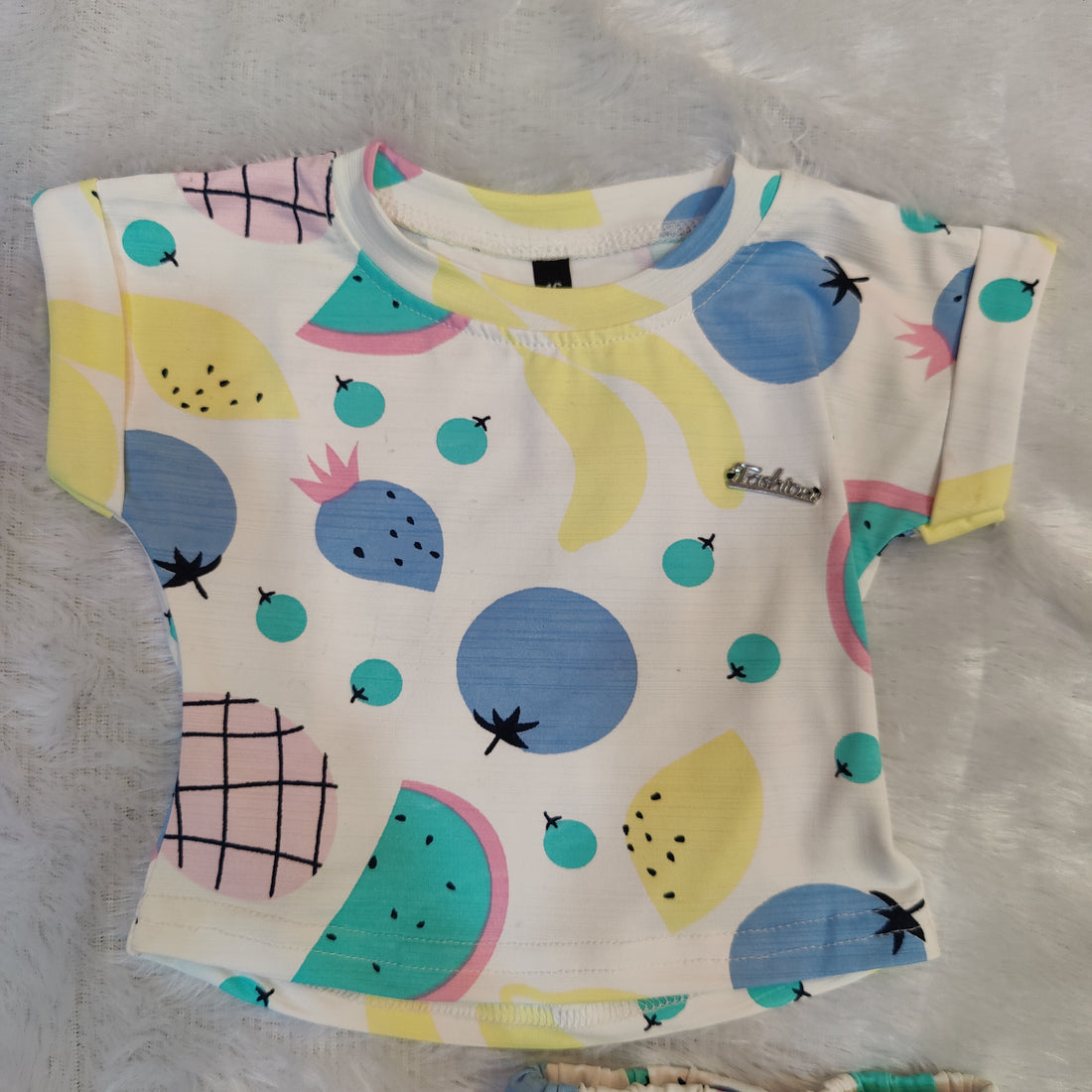 Blue melon short and tee set for boys