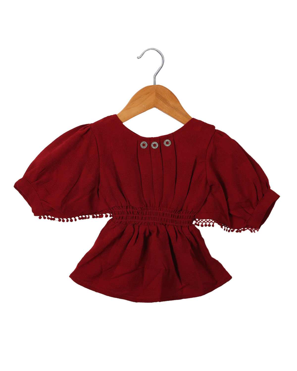 Trendy butterfly Maroon Top For Girls