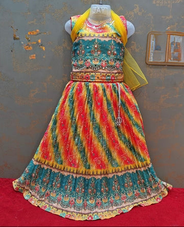 Multicolor bhandhini model Choli for Dussera Festival